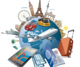 World tourism design vectors