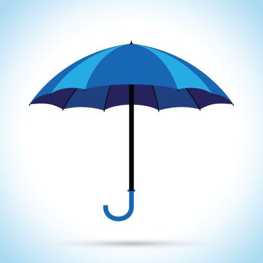 blue umbrella vector illustration