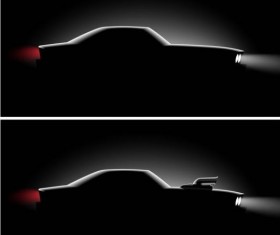 classic cupe silhouetter vector