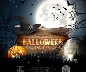halloween party night vector design