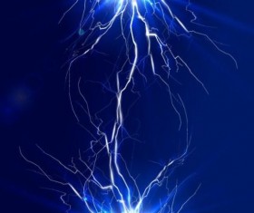 lightning with blue background vector 01