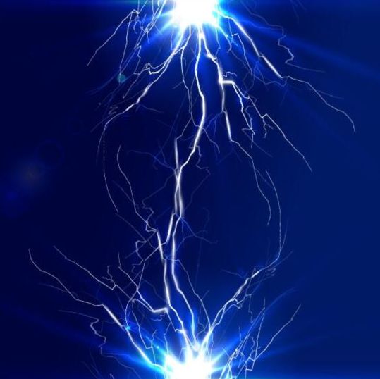 lightning with blue background vector 01