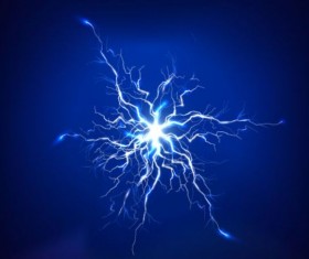 lightning with blue background vector 02