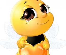 lovely cartoon bee set vectors 06