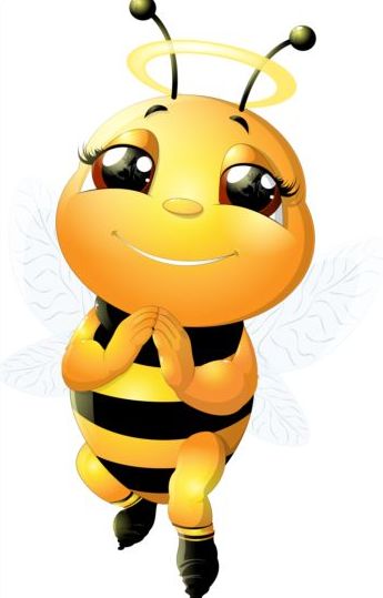 lovely cartoon bee set vectors 12 - Vector Animal, Vector Cartoon free