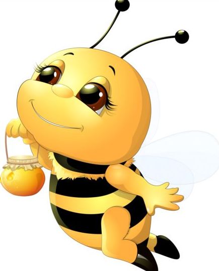 lovely cartoon bee set vectors 15