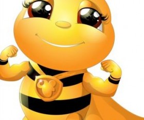lovely cartoon bee set vectors 17