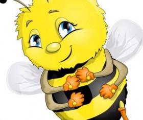 lovely cartoon bee set vectors 28
