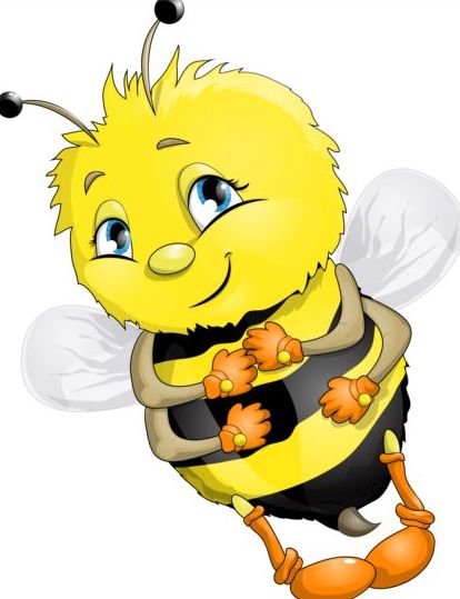 lovely cartoon bee set vectors 28