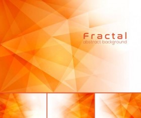 orange fractal abstract background vector