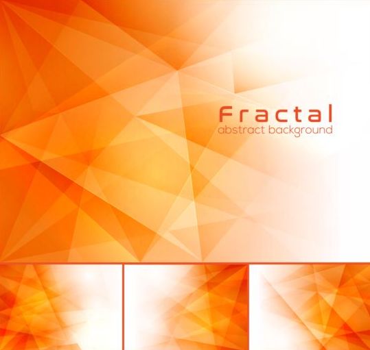 orange fractal abstract background vector