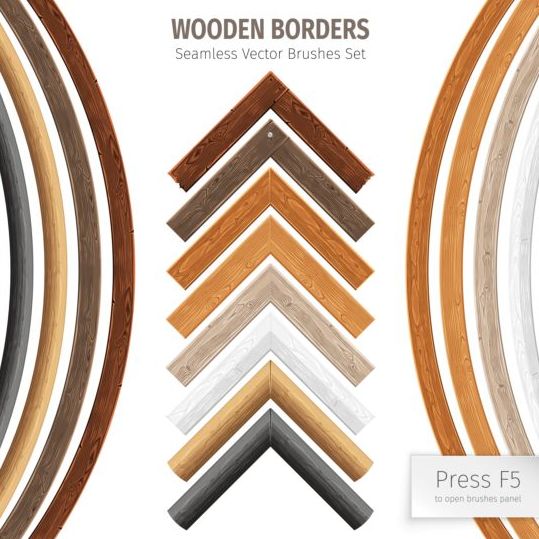 wooden border seamless vector