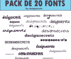 20 Kind commonly fonts