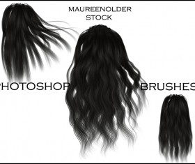 3 Kind hair photoshop brushes