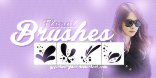 4 Kind Floral Brushes set