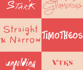 6 Kind creative font