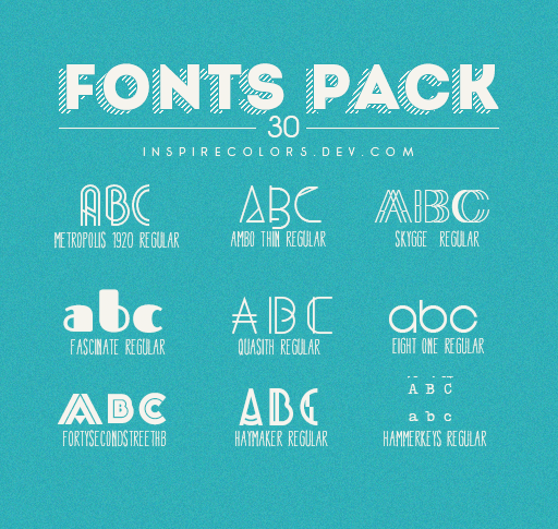 9 Kind font pack