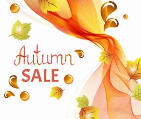 Abstract autumn sale background vectors 01