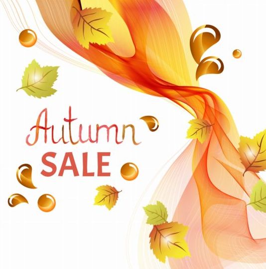 Abstract autumn sale background vectors 01
