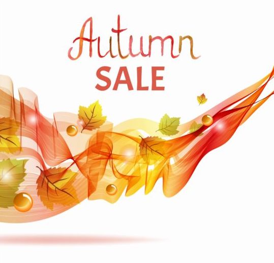 Abstract autumn sale background vectors 02