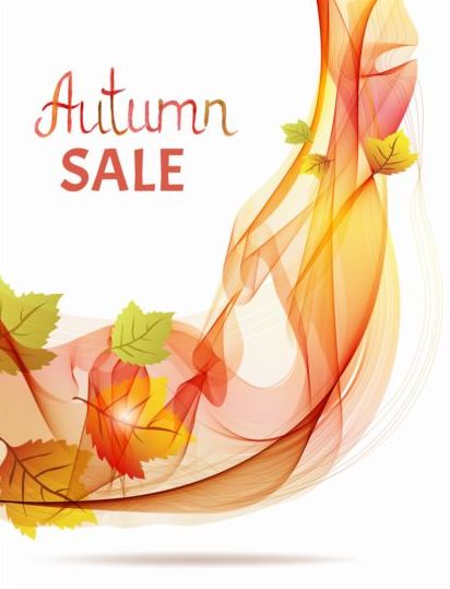 Abstract autumn sale background vectors 03