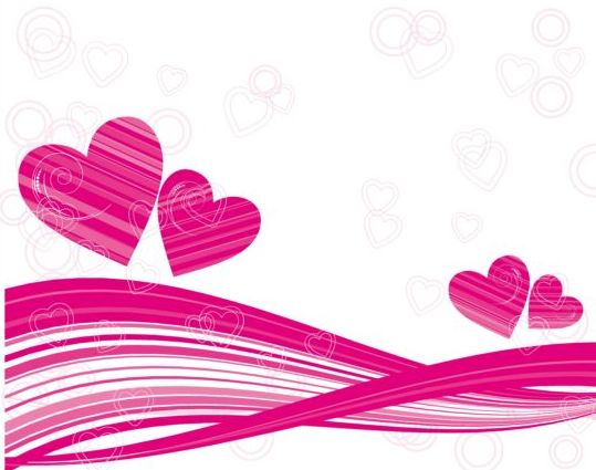 Abstract background with pink heart vector