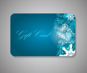 Abstract gift card with christmas snowflake vectors