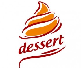 Abstract orange cream logo vector