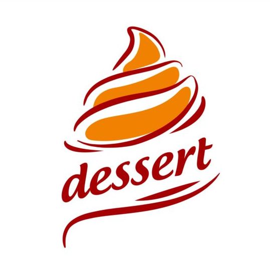 Abstract orange cream logo vector