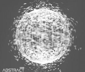 Abstract sphere design background vector 01
