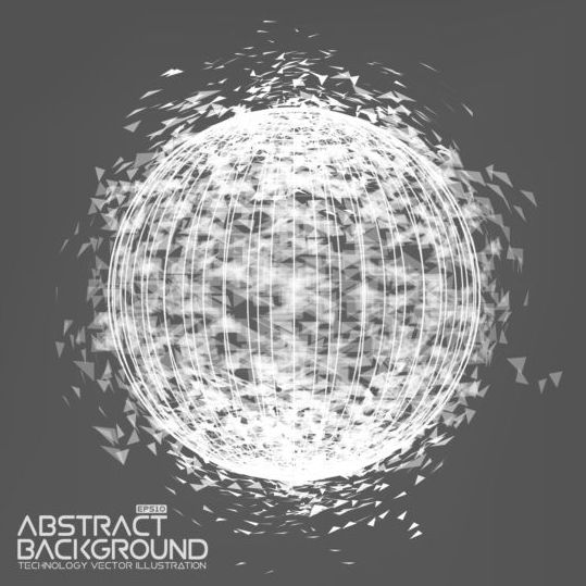 Abstract sphere design background vector 01