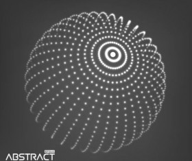 Abstract sphere design background vector 02