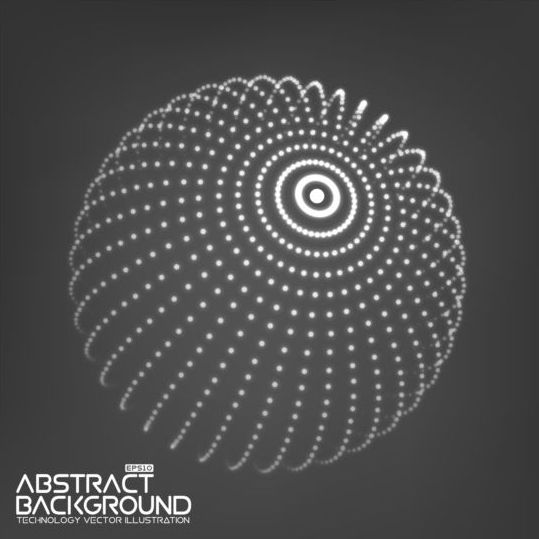Abstract sphere design background vector 02
