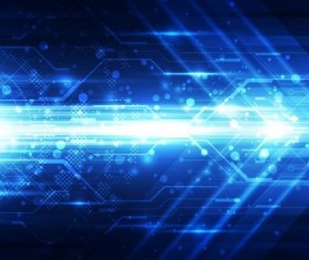 Arrow with blue tech background vector 07