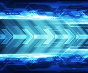 Arrow with blue tech background vector 08