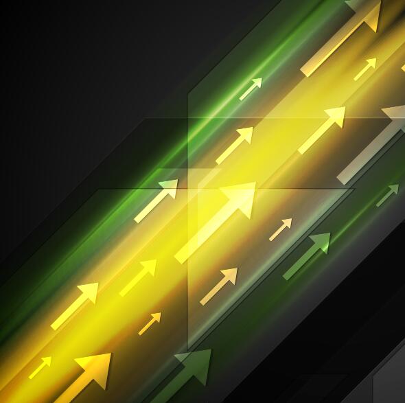 Arrow with modern background vector