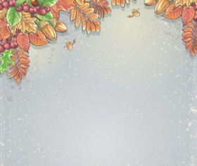 Autumn frame with sale vector material 03