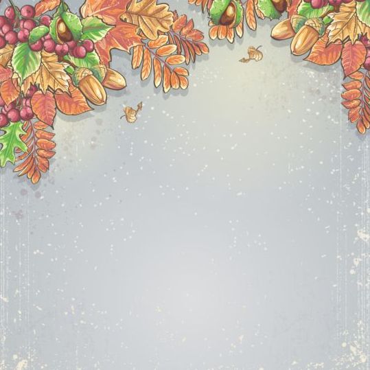 Autumn frame with sale vector material 03