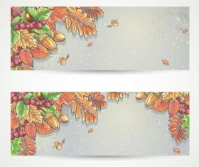 Autumn frame with sale vector material 05