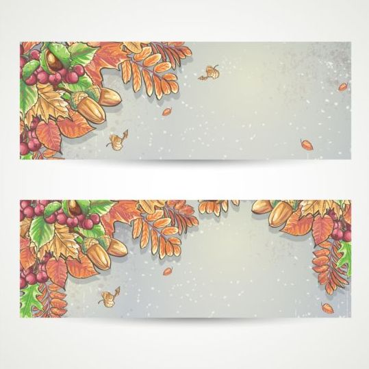 Autumn frame with sale vector material 05