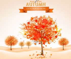 Autumn golden season backgrounds vector
