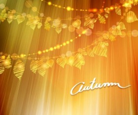 Autumn leaves decor background vectors 01