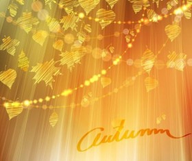 Autumn leaves decor background vectors 02