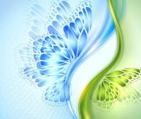 Beautiful butterfly wing with abstract background vector 03
