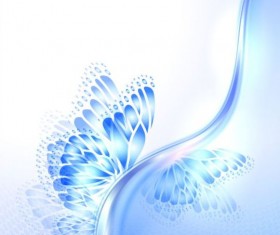 Beautiful butterfly wing with abstract background vector 07