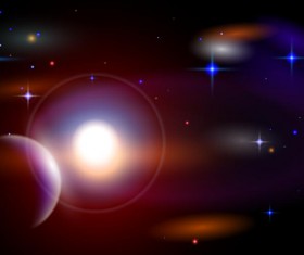 Beautiful galaxy vector background