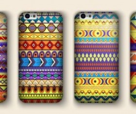 Beautiful mobile phone cover template vector 01