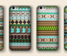 Beautiful mobile phone cover template vector 02