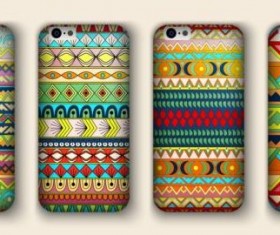 Beautiful mobile phone cover template vector 03