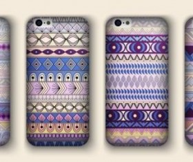 Beautiful mobile phone cover template vector 04